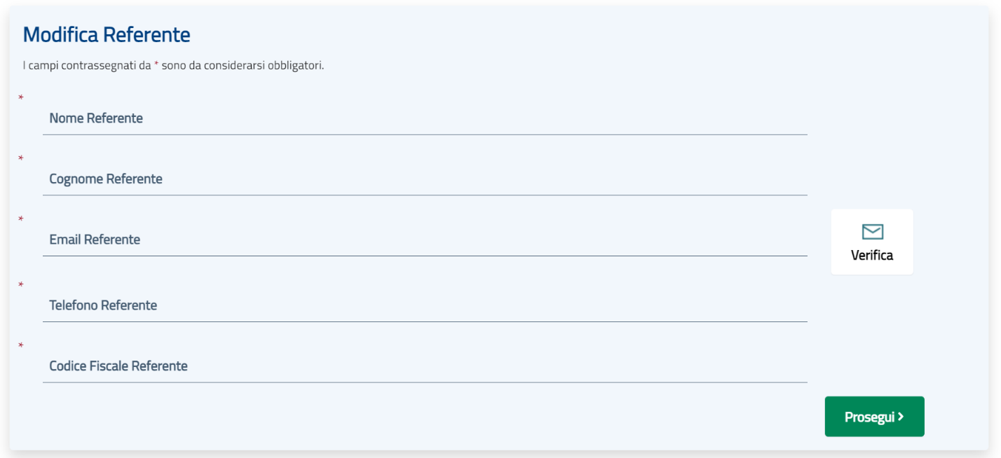 Sostituzione referente